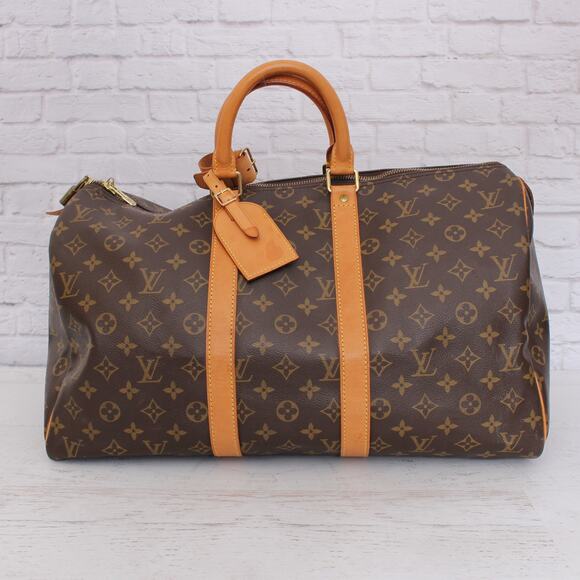 Louis Vuitton Keepall Boston 45 Monogram Duffle Bag Travel Handbag A5003 - Picture 1 of 11